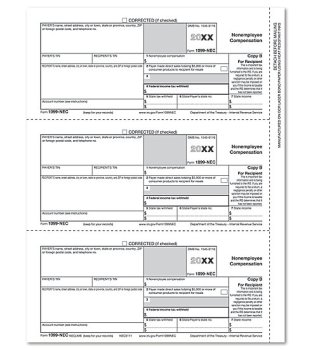 (image for) 1099 NEC Income 2UP Individual Sheets Recipient Copy B MDNE5111