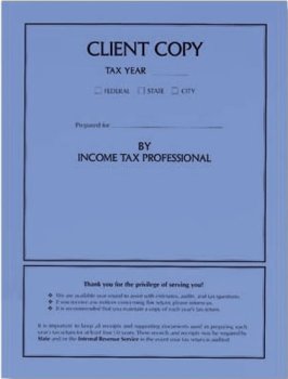 (image for) Tax Return Client Copy Folders Blue MDCB07