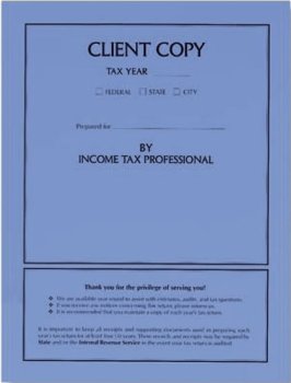 (image for) Tax Return Client Copy Folders Blue MDCB07