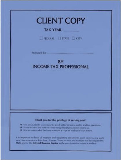 (image for) Tax Return Client Copy Folders Blue MDCB07