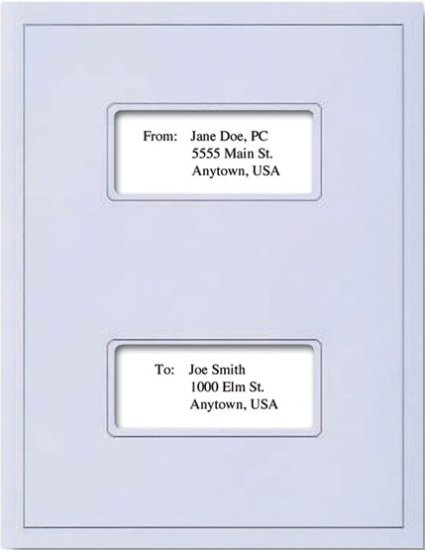(image for) Tax Report Folders Dual Window Light Blue MDCLB01