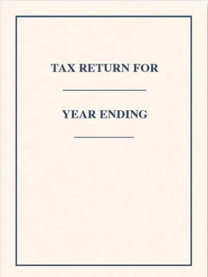 (image for) Tax Folder Standard 9 x 12 - Cream MDFC07