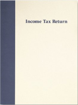 (image for) Tax Folder Premium 9 x 12 - Cream w/ Blue Ink MDFFB19