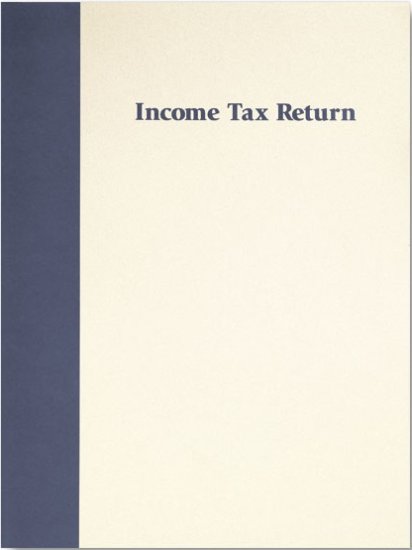 (image for) Tax Folder Premium 9 x 12 - Cream w/ Blue Ink MDFFB19