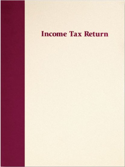 (image for) Tax Folder Premium 9 x 12 - Cream w/ Burgundy Ink MDFFBU29