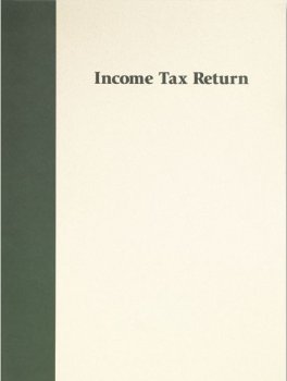 (image for) Tax Folder Premium Expandable 9 x 12 Cream w/ Green Ink MDFFL09