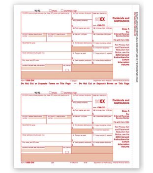 (image for) 1099-DIV Income 2UP Individual Sheets Federal Copy A MDTF5130