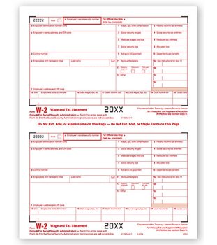 (image for) W-2 2UP Individual Sheets Federal Copy A MDTF5201