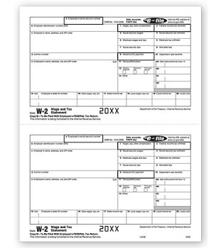 (image for) W-2 2UP Individual Sheets Employee Copy B MDTF5202