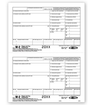 (image for) W-2 2UP Individual Sheets Employee Copy C or 2 MDTF5203