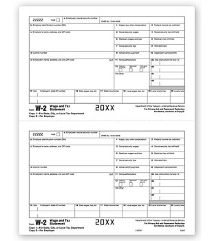 (image for) W-2 2UP Individual Sheets Employer Copy 1 / Copy D MDTF5204