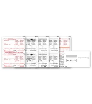 (image for) W-2 2UP Laser Form 8 part set w/envelope MDTF5655E