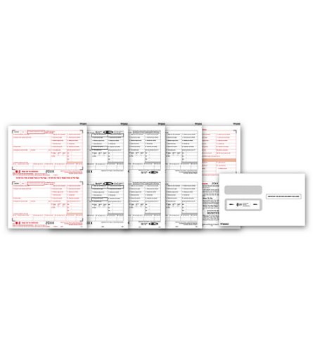(image for) W-2 2UP Laser Form 8 part set w/envelope MDTF5655E