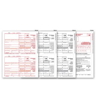 (image for) 1099 MISC Income 2UP Laser Form 3 part set MDTF6102