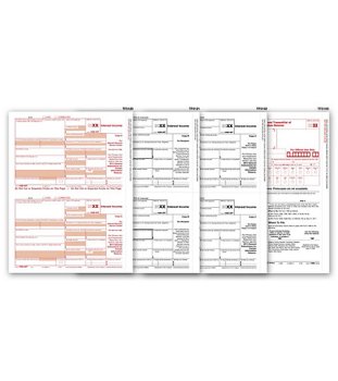 (image for) 1099-INT Interest Income 2UP Laser Form 3 part set MDTF6104