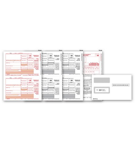 (image for) 1099-DIV Dividend Income 2UP 4 part set w/envelope MDTF6107E