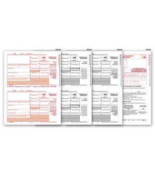 (image for) 1099-DIV Dividend Income 2UP Laser Form 4 part set MDTF6107