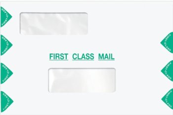 (image for) First Class 6 x 9 Dual Window Envelope-Moisture Seal MDPEC03