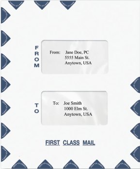 (image for) First Class Dual Window Envelope-Self Seal MDPEO15