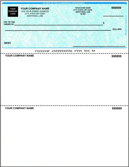 (image for) QuickBooks General Purpose Check w/ lines MD7409