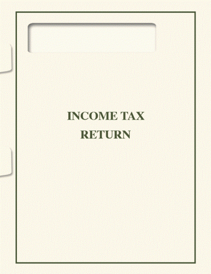 (image for) Tax Folder for 1040 w/Window & Side Staples- Cream MDSFOFW