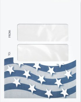 (image for) 1040 Compatible Dual Window Envelope Stars & Stripes MDPEU47