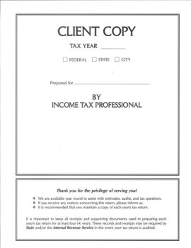 (image for) Tax Return Client Copy Folder White MDSW06