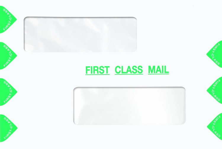 (image for) First Class 6 x 9 Dual Window Envelope-Moisture Seal MDPED04